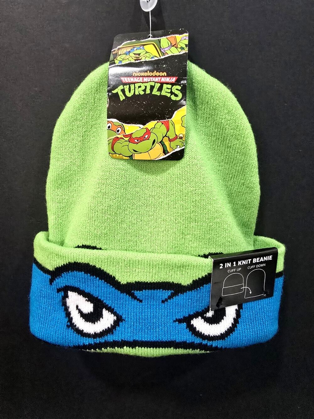 Teenage Mutant Ninja Leonardo Beanie Knit Hat- New With Tags